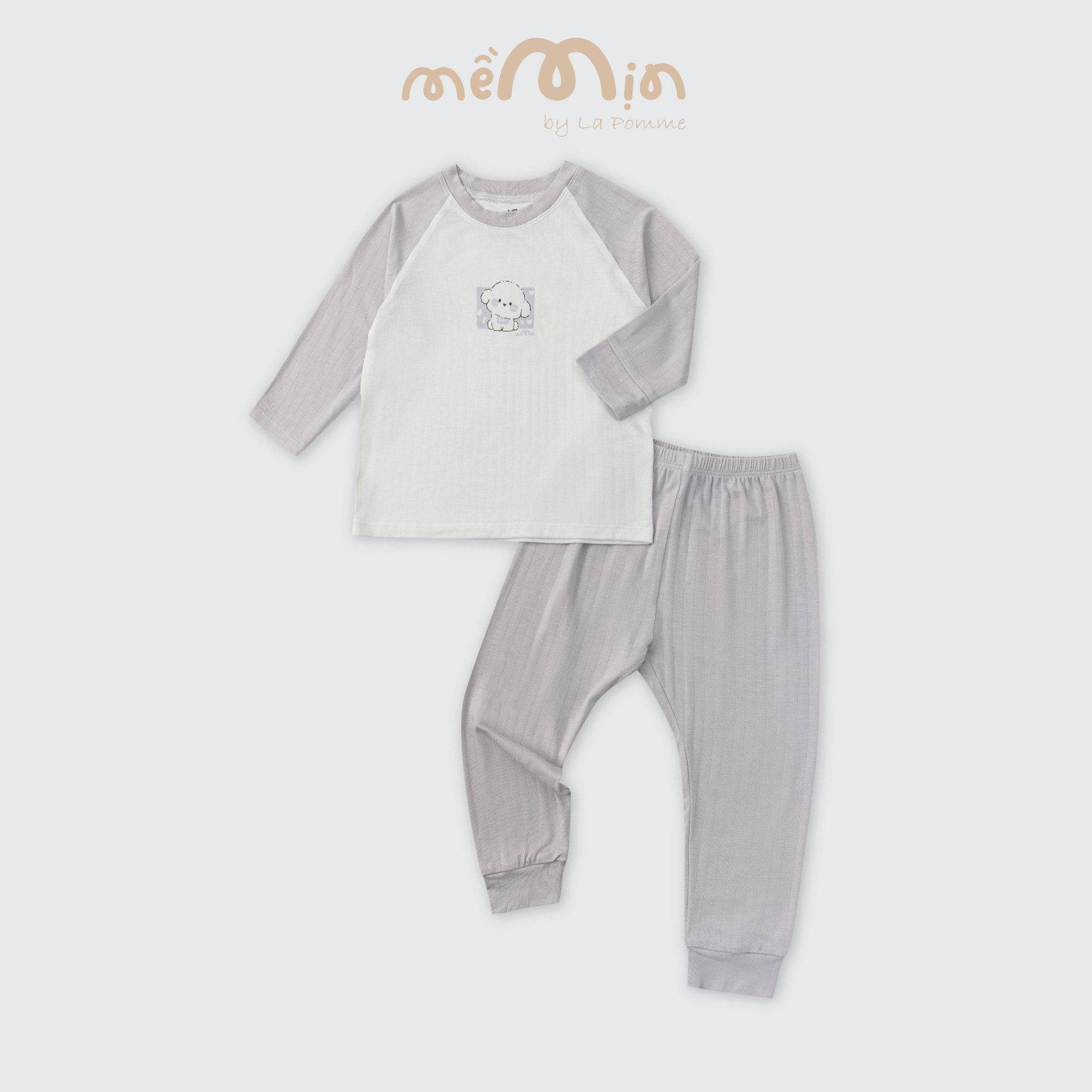  Bộ dài tay mềm mịn by La Pomme êm ái cùng puppy 