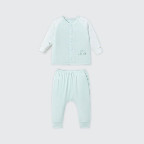  Bộ dài tay cúc thẳng La Pomme mềm mịn đón con yêu 