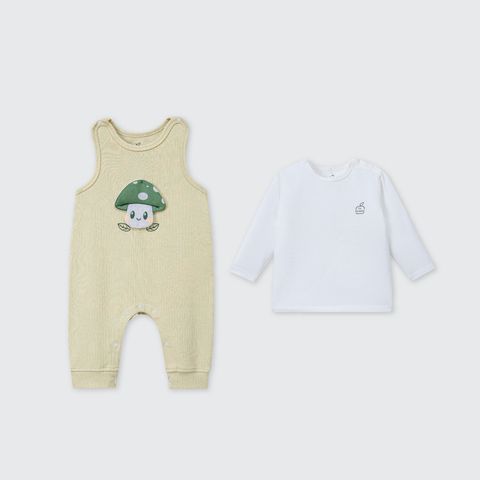  Set bộ yếm rời kèm áo dài tay La Pomme khu rừng vui nhộn 