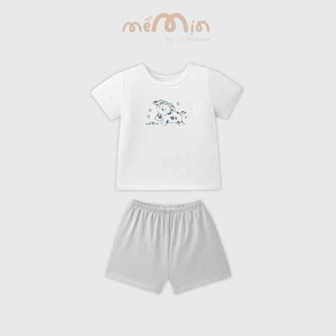  Bộ cộc tay Mềm Mịn by La Pomme phối sắc màu 