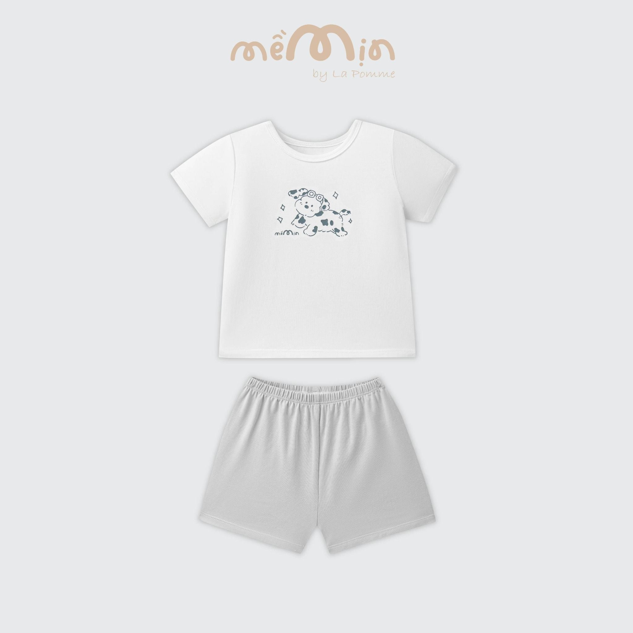  Bộ cộc tay Mềm Mịn by La Pomme phối sắc màu 