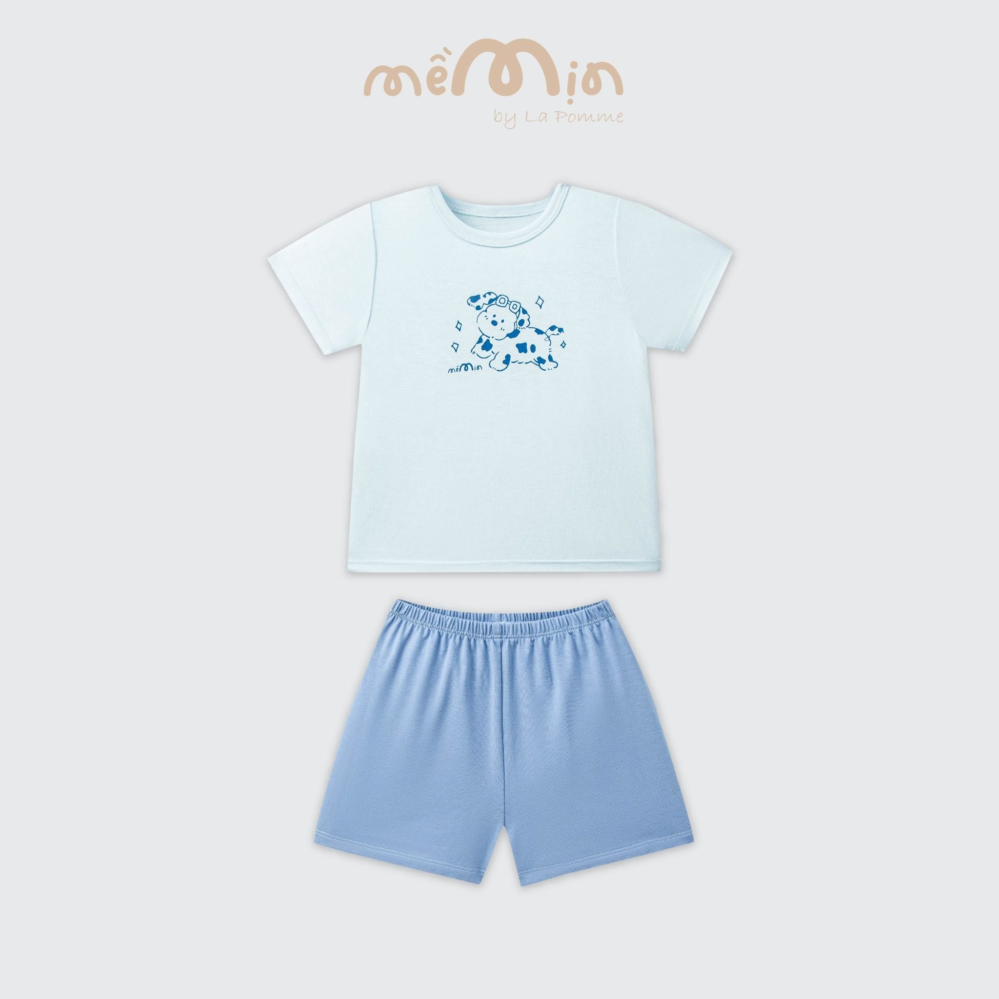  Bộ cộc tay Mềm Mịn by La Pomme phối sắc màu 