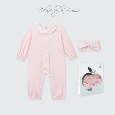  Set body dài tay kèm băng đô La Pomme phối ren điệu đà 