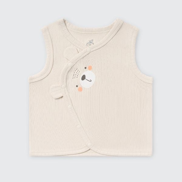  Áo gile La Pomme cúc lệch mùa ấm ghé thăm 