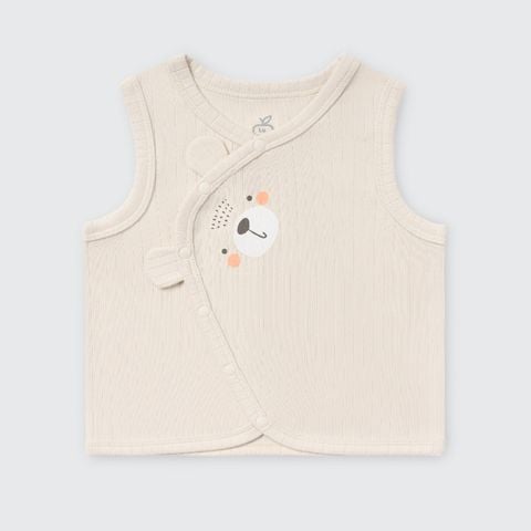  Áo gile La Pomme cúc lệch mùa ấm ghé thăm 