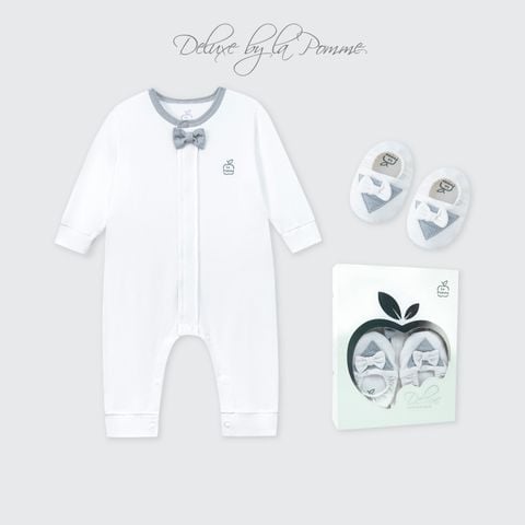  Set body dài tay kèm giày La Pomme bé con thanh lịch 