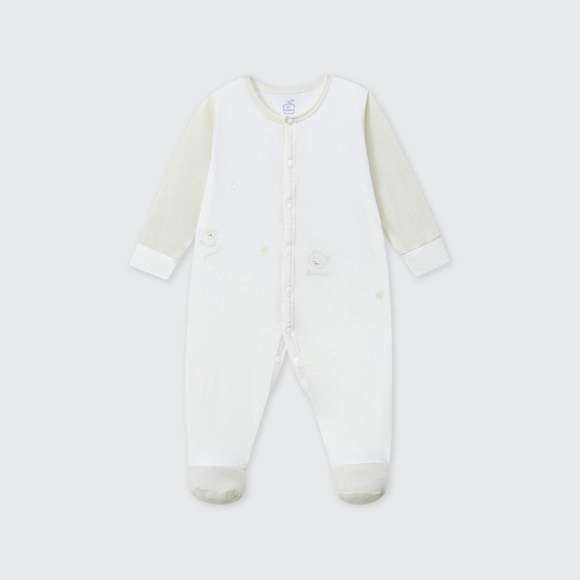  Body dài tay La Pomme liền tất họa tiết nhí cách điệu 