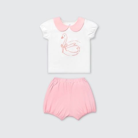  Bộ cộc tay La Pomme phối bèo thiên nga hoạt bát 