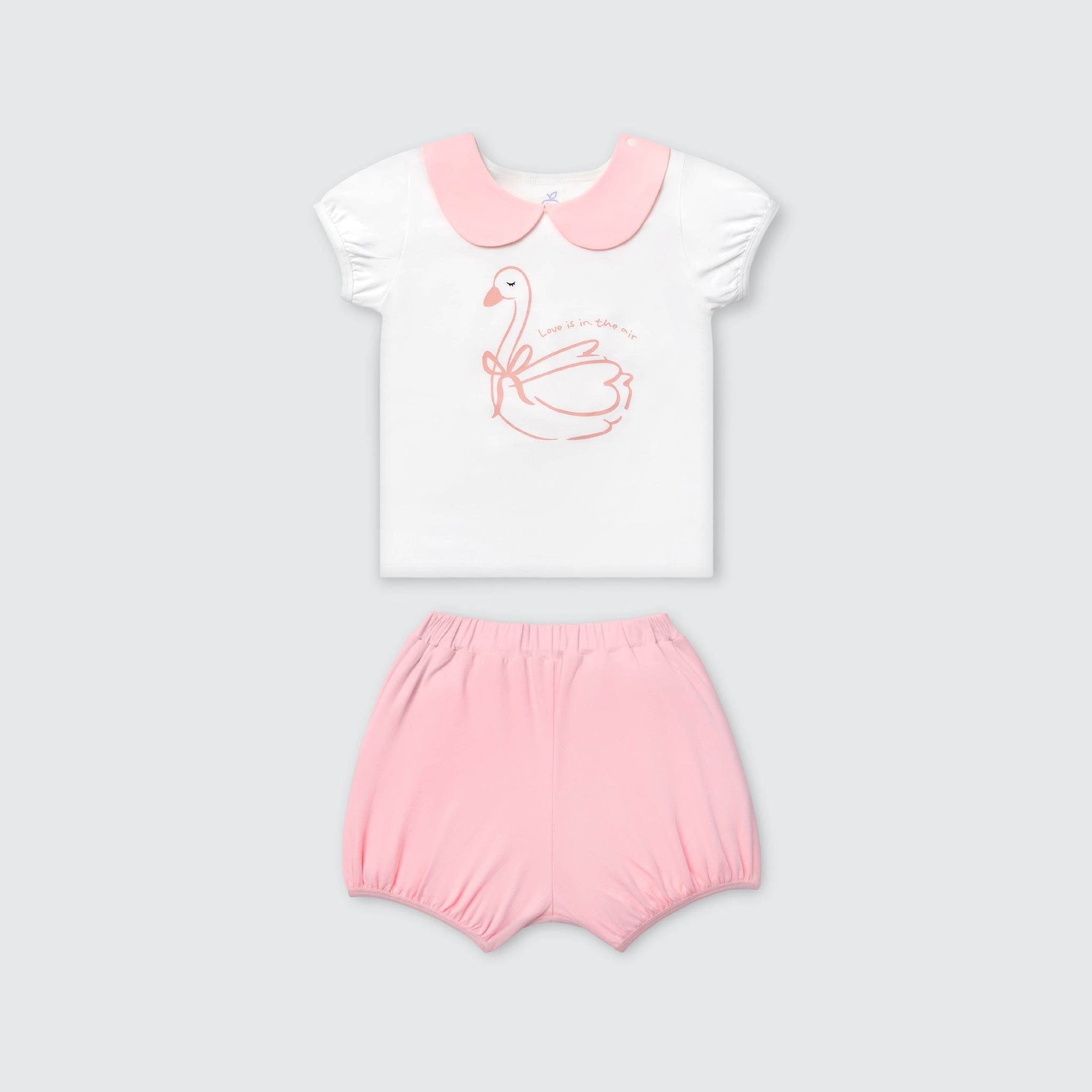  Bộ cộc tay La Pomme phối bèo thiên nga hoạt bát 