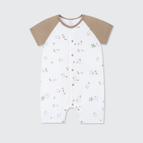  Body cộc tay La Pomme phối tay raglan họa tiết sóc nhí 