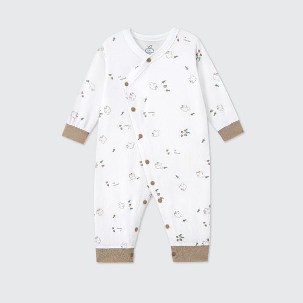  Body dài tay La Pomme họa tiết sóc nâu và hạt dẻ 