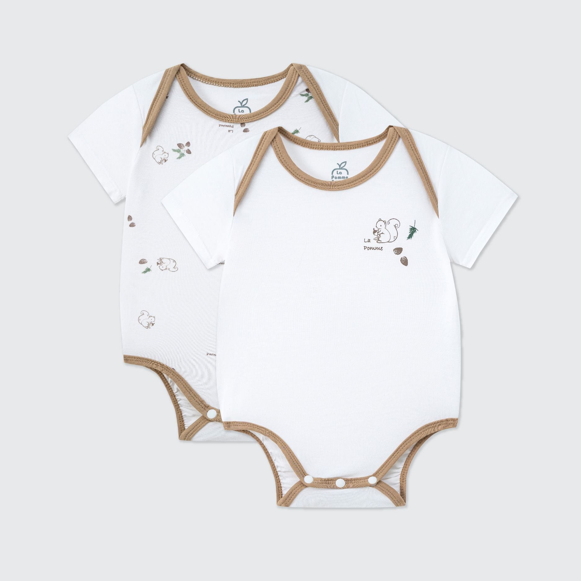  Set 2 Body chip cộc tay La Pomme săn tìm hạt dẻ 