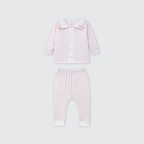  Bộ dài tay cúc thẳng La Pomme phối tai ngộ nghĩnh 