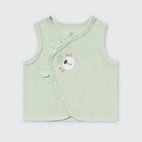  Áo gile La Pomme cúc lệch mùa ấm ghé thăm 