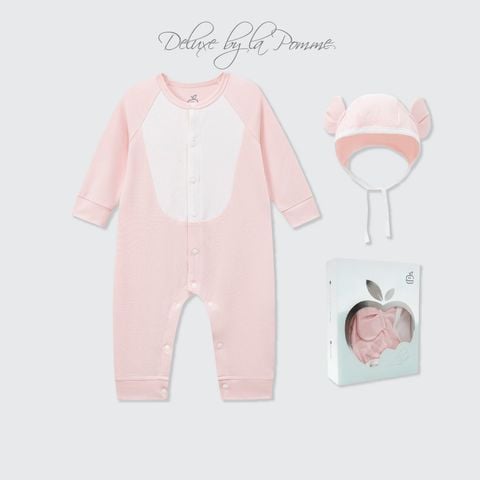  Set body dài tay kèm mũ La Pomme voi con tinh nghịch 