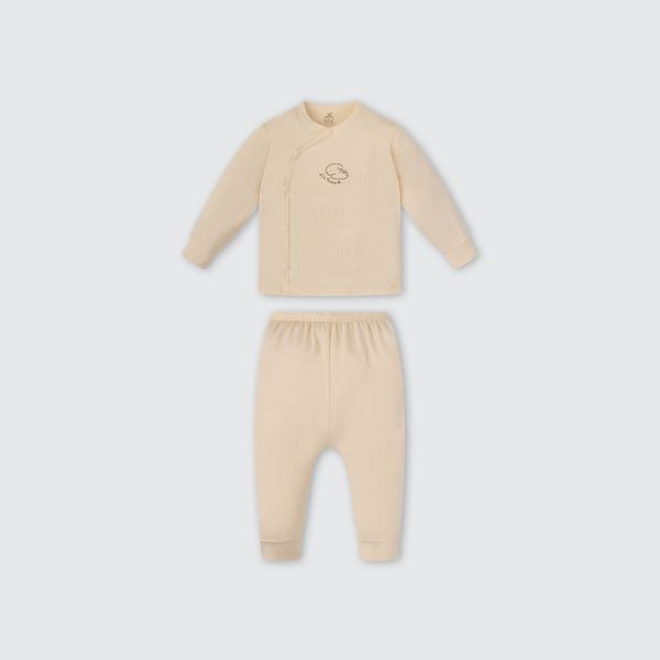  Bộ Dài Tay La Pomme Cúc lệch Puppy 