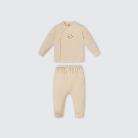  Bộ Dài Tay La Pomme Cúc lệch Puppy 