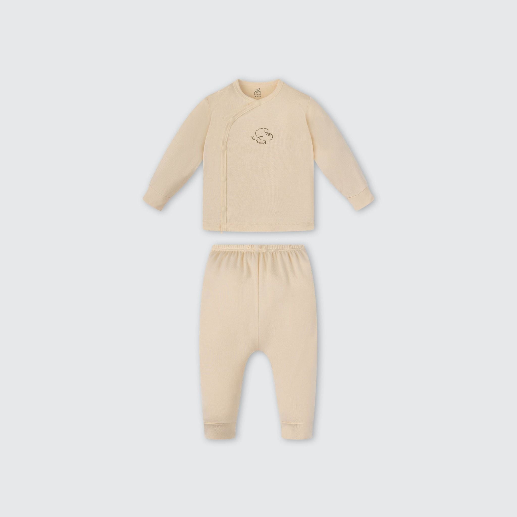  Bộ Dài Tay La Pomme Cúc lệch Puppy 