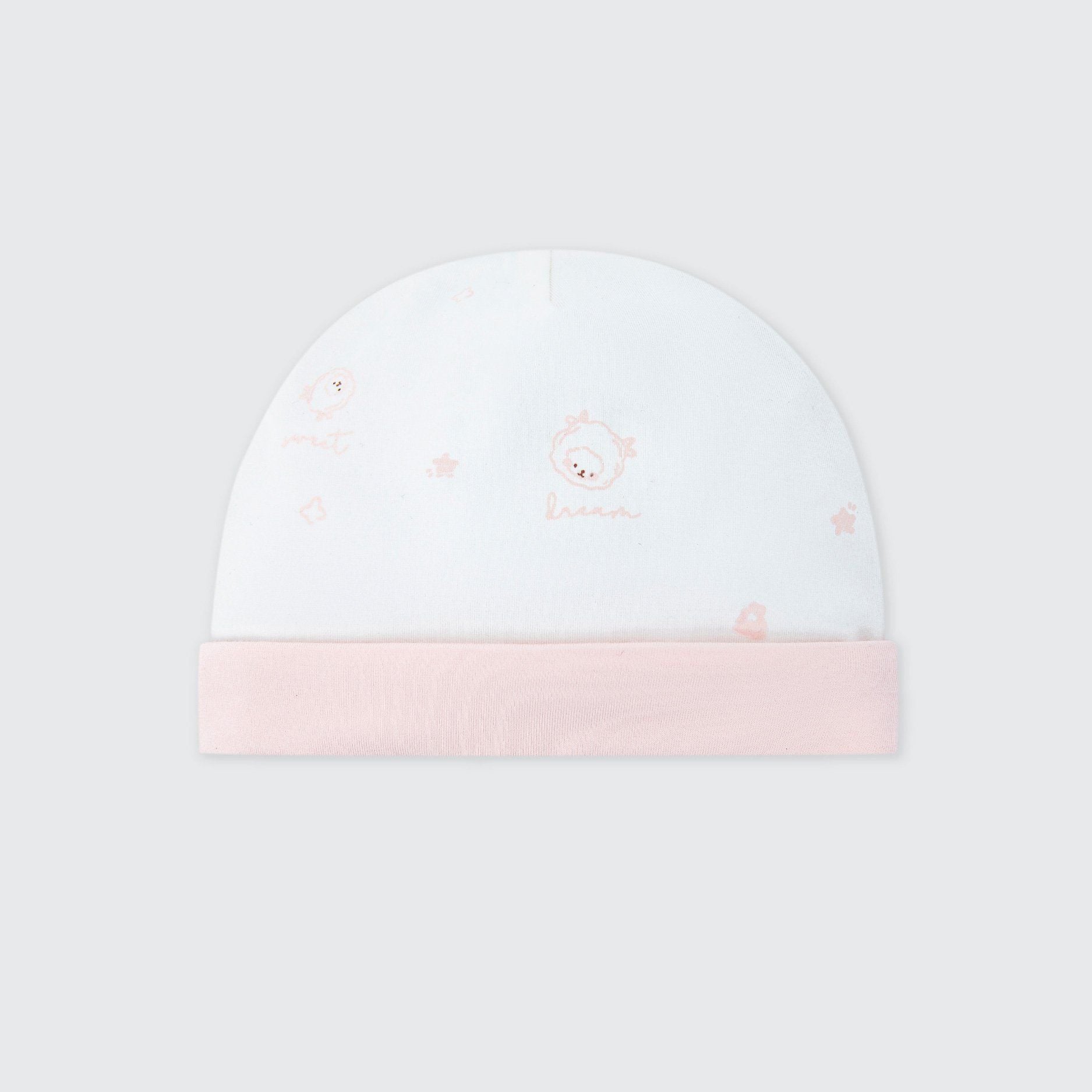  Mũ sơ sinh La Pomme họa tiết nhí cách điệu 