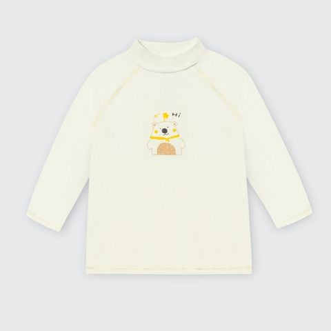  Áo cổ 3cm La Pomme giữ nhiệt bạn nhỏ vui nhộn 