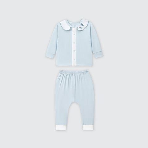  Bộ dài tay cúc thẳng La Pomme phối tai ngộ nghĩnh 