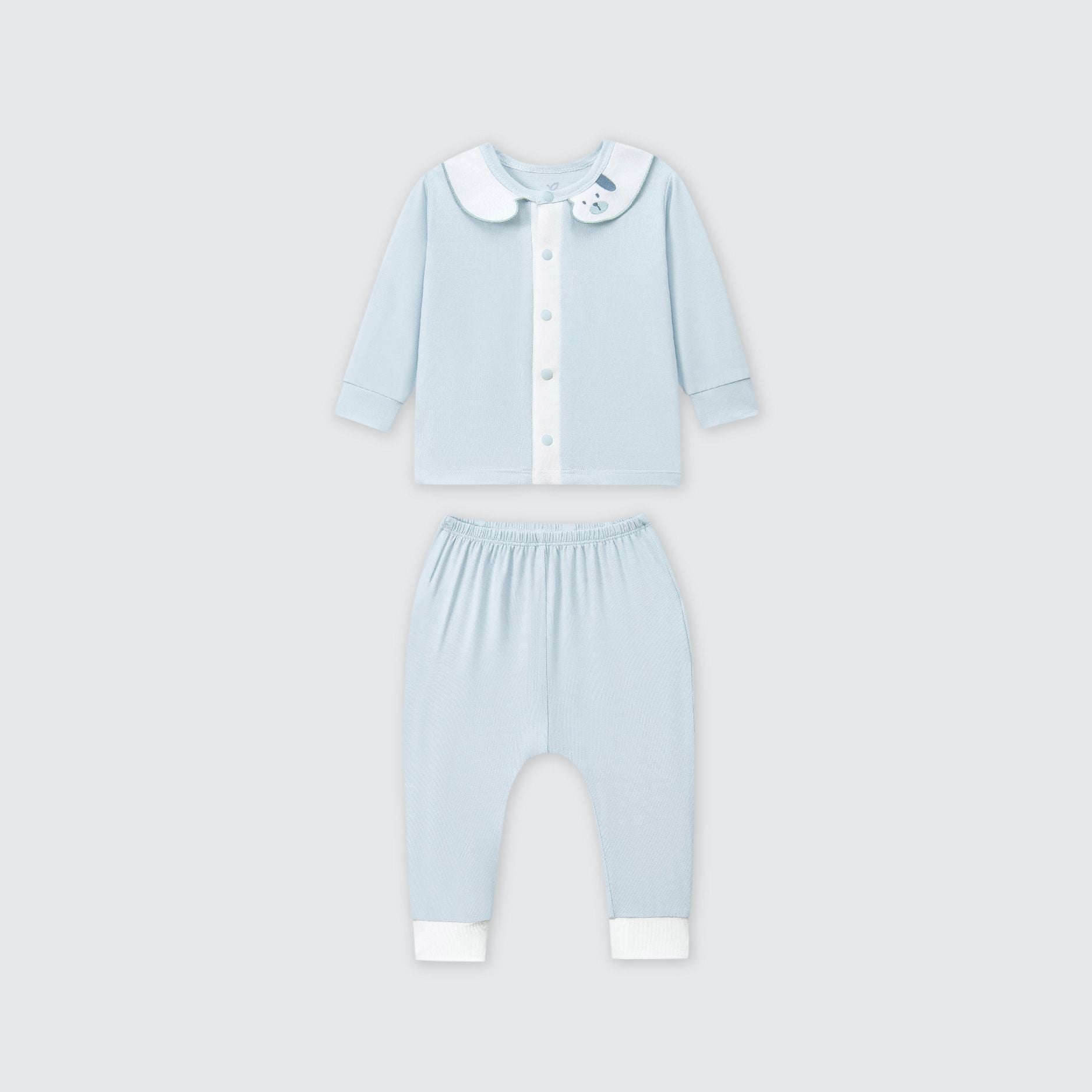  Bộ dài tay cúc thẳng La Pomme phối tai ngộ nghĩnh 