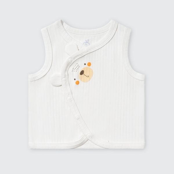  Áo gile La Pomme cúc lệch mùa ấm ghé thăm 