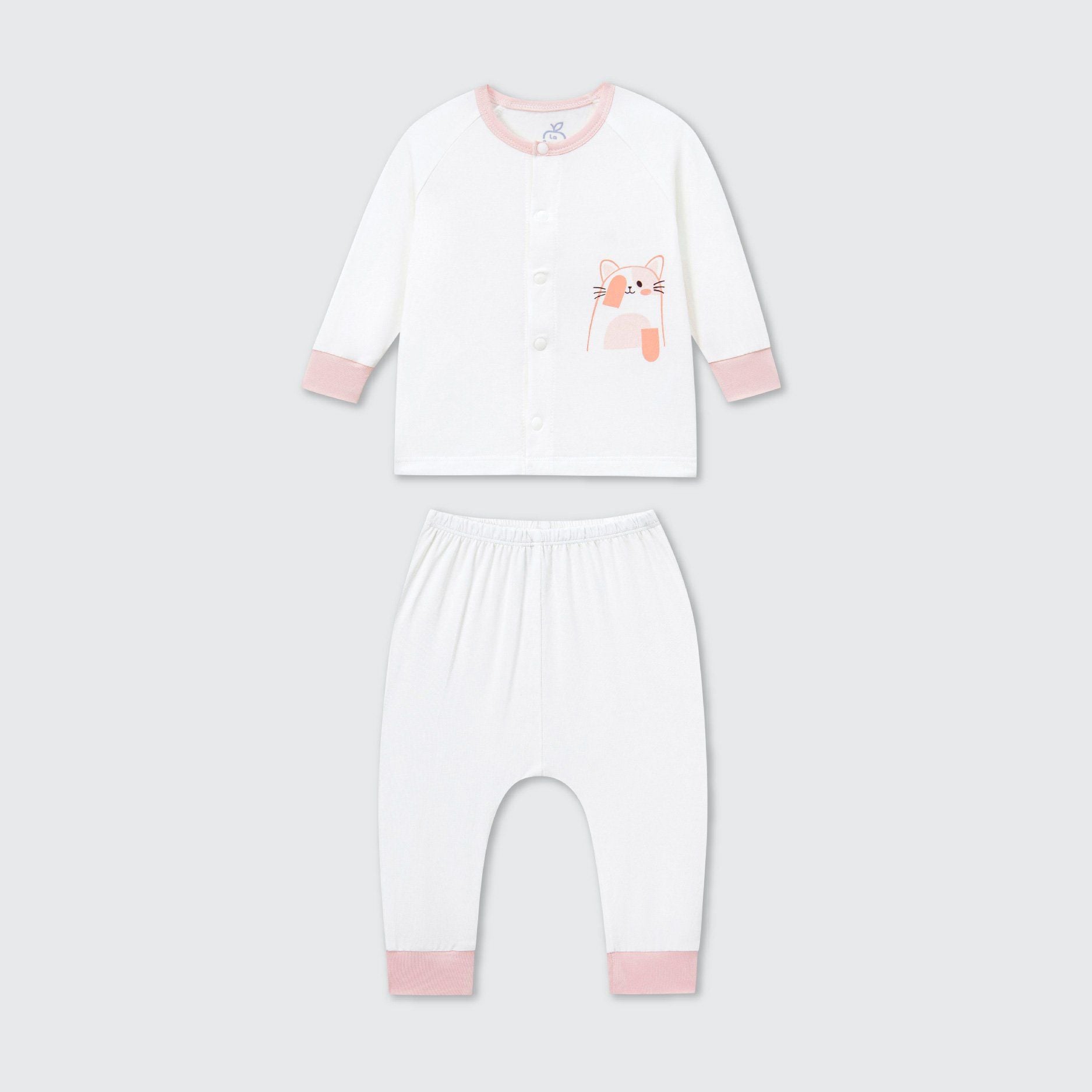  Bộ dài tay La Pomme cúc thẳng Gấu yêu của mẹ 