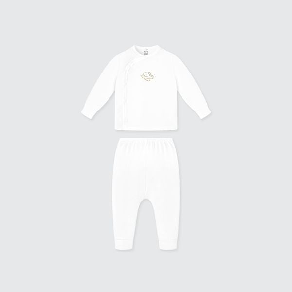  Bộ Dài Tay La Pomme Cúc lệch Puppy 