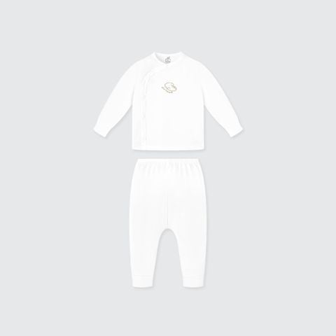  Bộ Dài Tay La Pomme Cúc lệch Puppy 