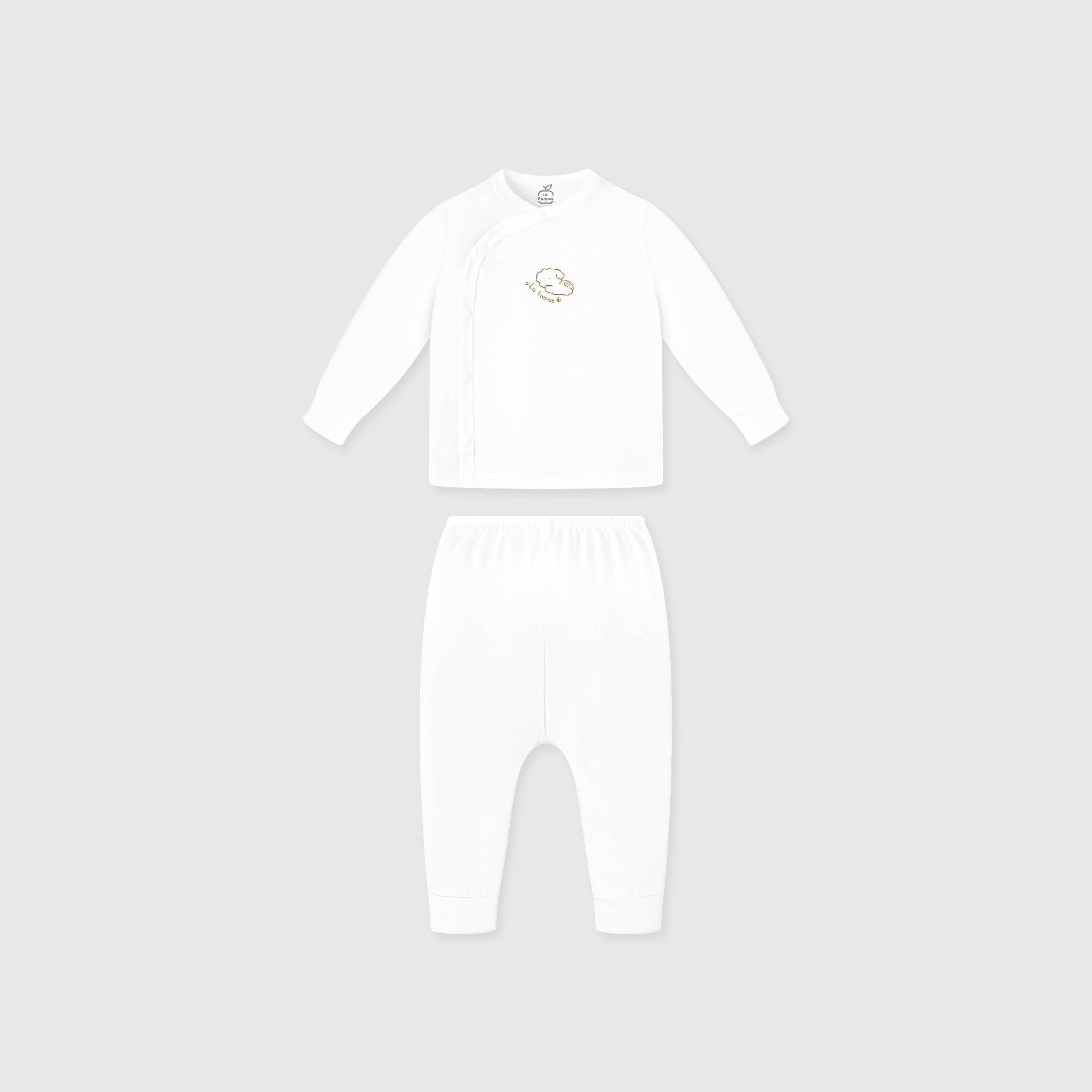  Bộ Dài Tay La Pomme Cúc lệch Puppy 