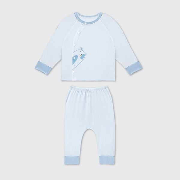  Bộ dài tay La Pomme cúc lệch Gấu yêu của mẹ 