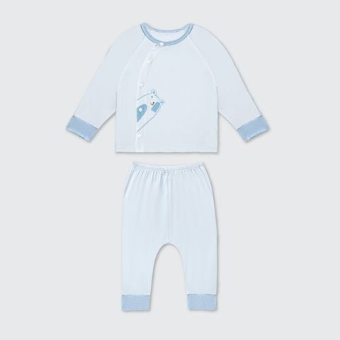  Bộ dài tay La Pomme cúc lệch Gấu yêu của mẹ 