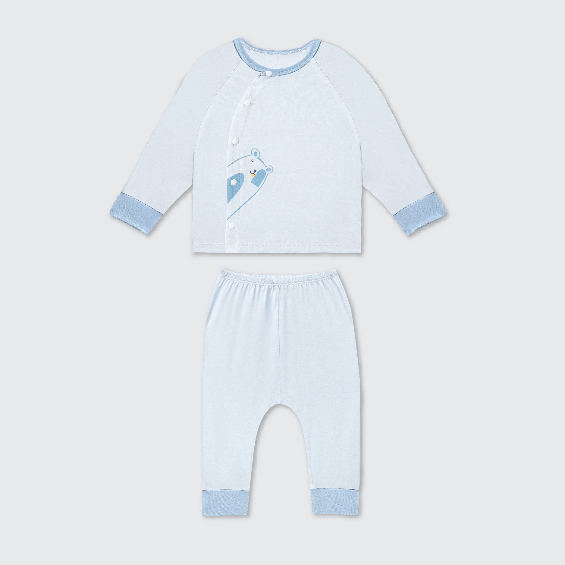  Bộ dài tay La Pomme cúc lệch Gấu yêu của mẹ 