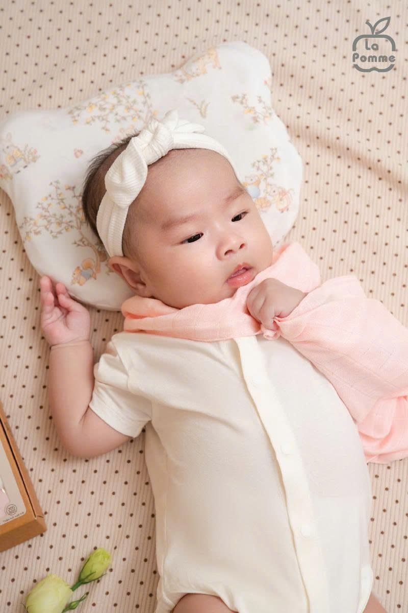 K001 Set 5 Khăn sữa sợi tre lụa La Pomme phối màu (30x30cm) - Yêu con trọn 4 mùa 