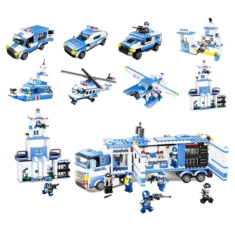 Bộ đồ chơi lắp ráp 8in1 CITY POLICE LX LXA322 1122 mảnh