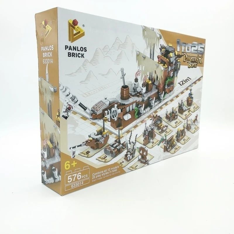 Bộ lắp ráp lego Panlos Brick 12 trong 1 - Mô hình tàu hải tặc 633014 576 mảnh ghép