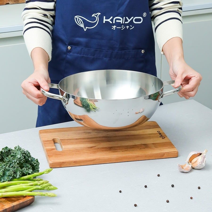 Chảo sâu lòng inox 304 đáy từ 3 lớp liền khối Classic Pro Kaiyo KIW-6865 16cm/ KIW-6872 20cm/ KIW-6889 24cm