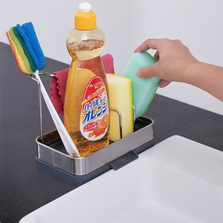 Giá để đồ rửa chén bát có khay hứng, thoát nước Kaiyo KDR-6087