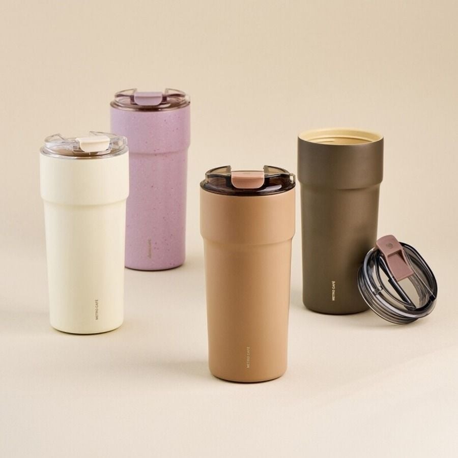 Bình giữ nhiệt cao cấp LocknLock Metro Cafe inox 304 phủ sứ LHC4357 500ml / LHC4359 650ml