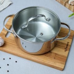 Nồi inox 304 đáy từ 3 lớp liền khối Classic Pro Kaiyo KIC-6834 18cm / KIC-6841 20cm / KIC-6858 24cm