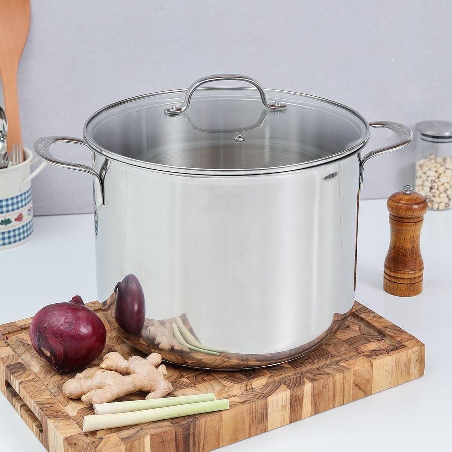 Nồi luộc gà inox 304 đáy từ 3 lớp Kaiyo KIC-1518 28cm-12L / KIC-1525 30cm-16L