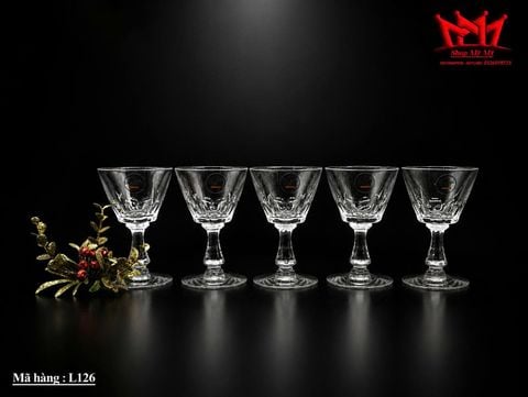  BỘ 5 LY PHA LÊ DÁNG LOE CỔ ĐIỂN – L126 