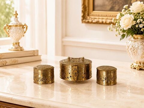  BỘ 3 HỘP ĐỒNG TRANG TRÍ CỔ ĐIỂN – ARĐG 134 