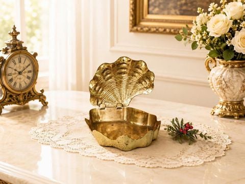  HỘP ĐỒNG HÌNH VỎ SÒ CỔ ĐIỂN – TĐG 535 
