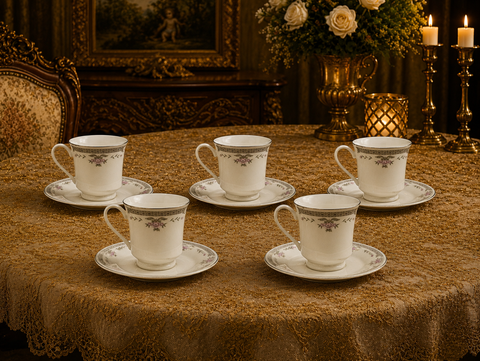  BỘ5  TÁCH ĐĨA SỨ DYNASTY – VẺ ĐẸP CỔ ĐIỂN VÀ SỰ TINH TẾ CHO BÀN TRÀ SANG TRỌNG 
