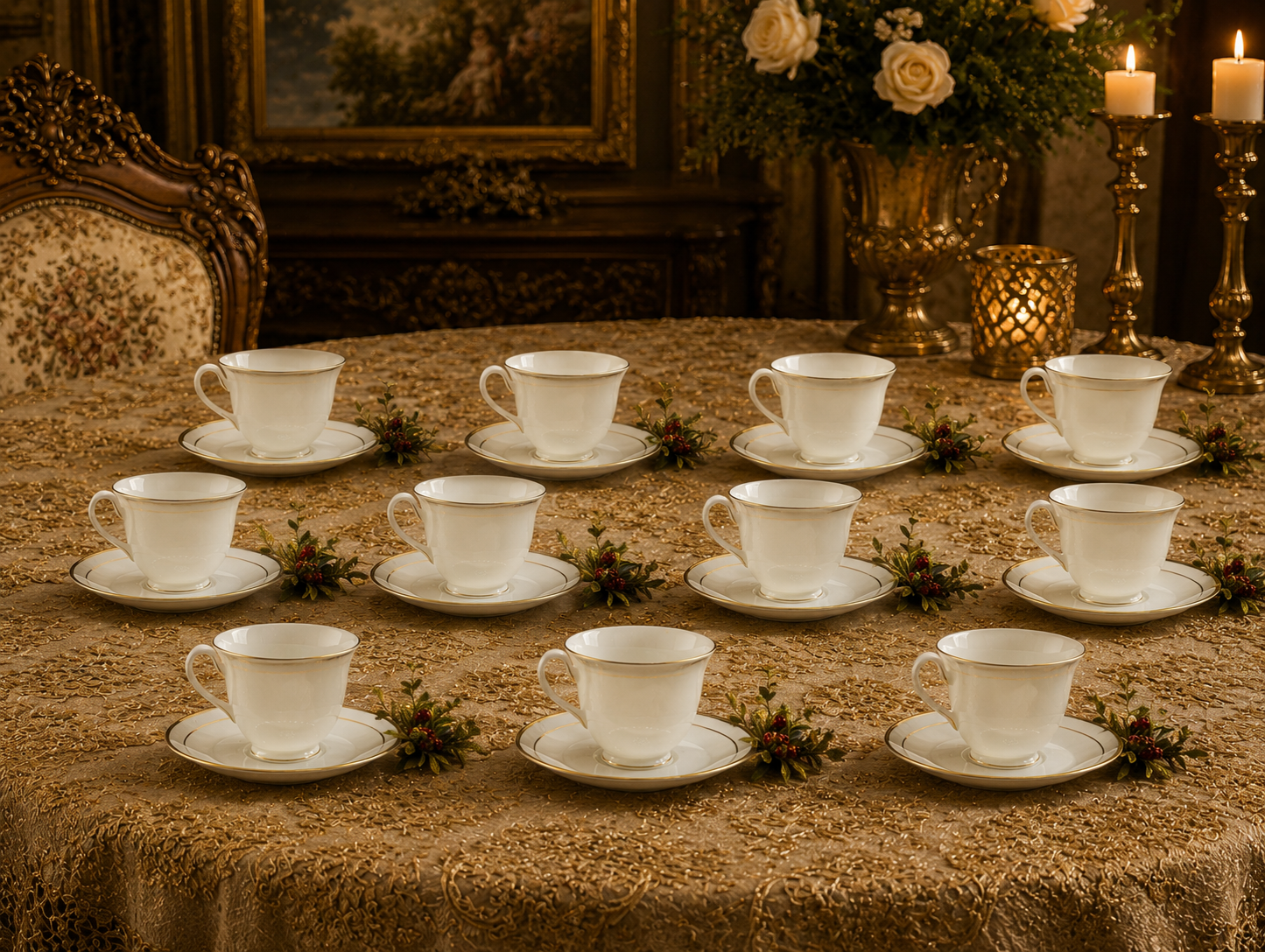 Bộ 10 set trà ROYAL WORCESTER FINE BONE CHINA Made in England.