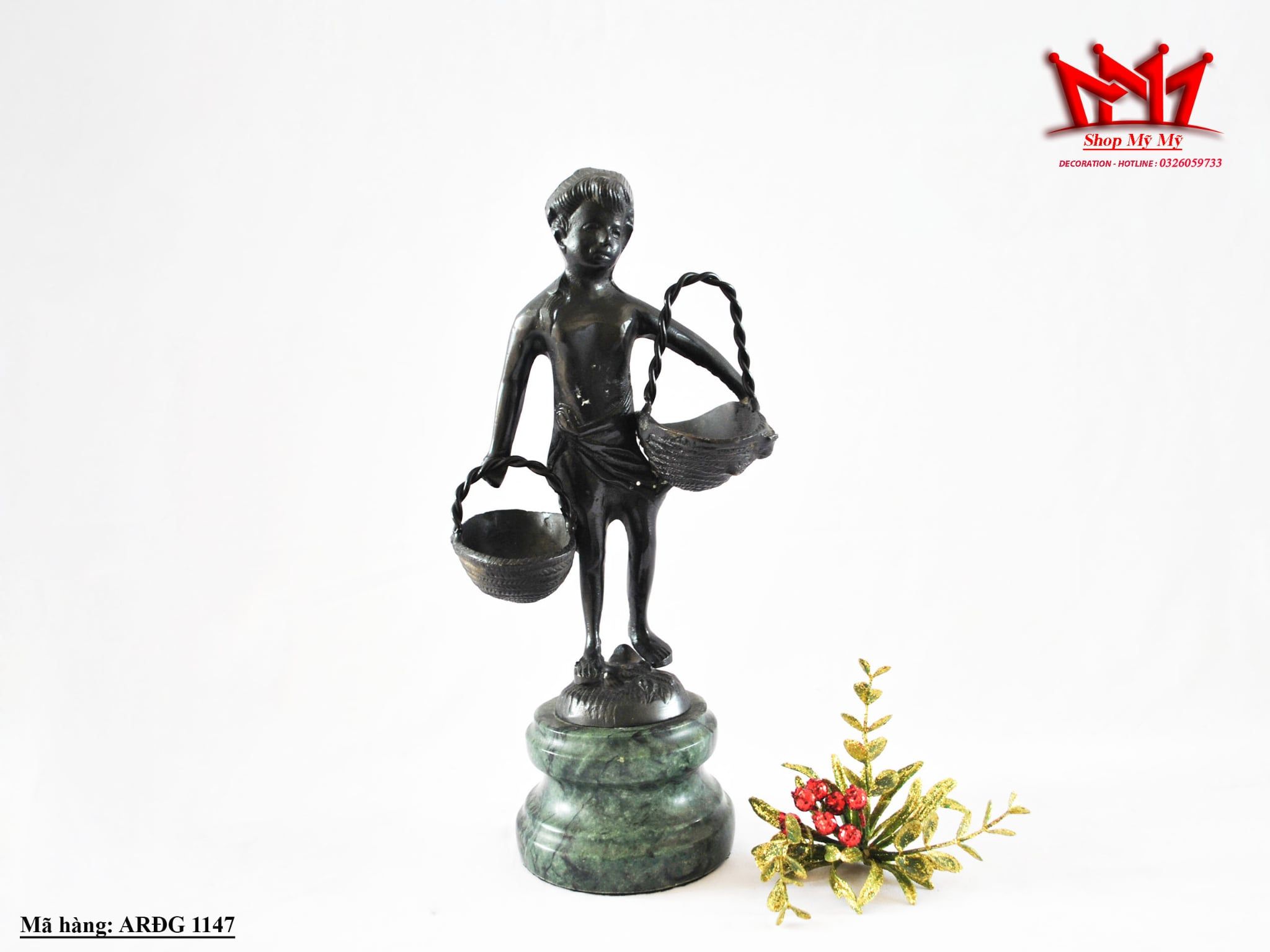 TƯỢNG ĐỒNG NGHỆ THUẬT “CÔ BÉ MANG GIỎ” – ARĐG 1147