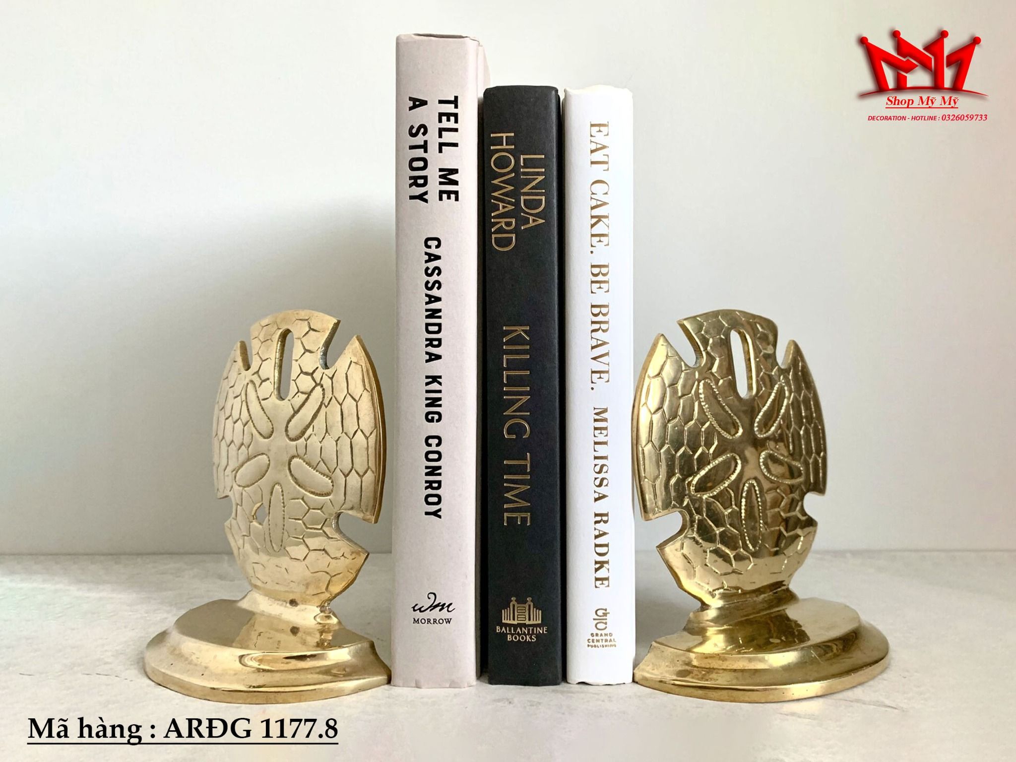 CẶP CHẶN SÁCH ĐỒNG HÌNH ĐỒNG TIỀN BIỂN CAO CẤP (ARĐG 1177.8)