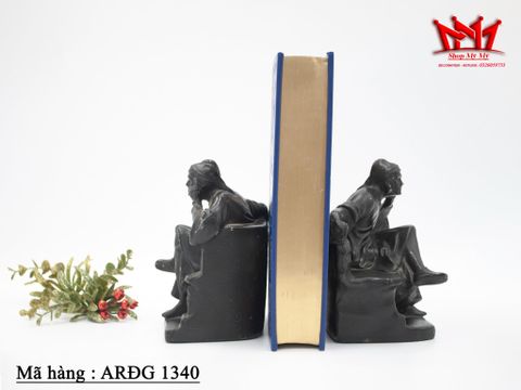  CẶP CHẶN SÁCH THIẾC TƯỢNG NHÀ TƯ TƯỞNG CỔ ĐIỂN (ARĐG 1340) 